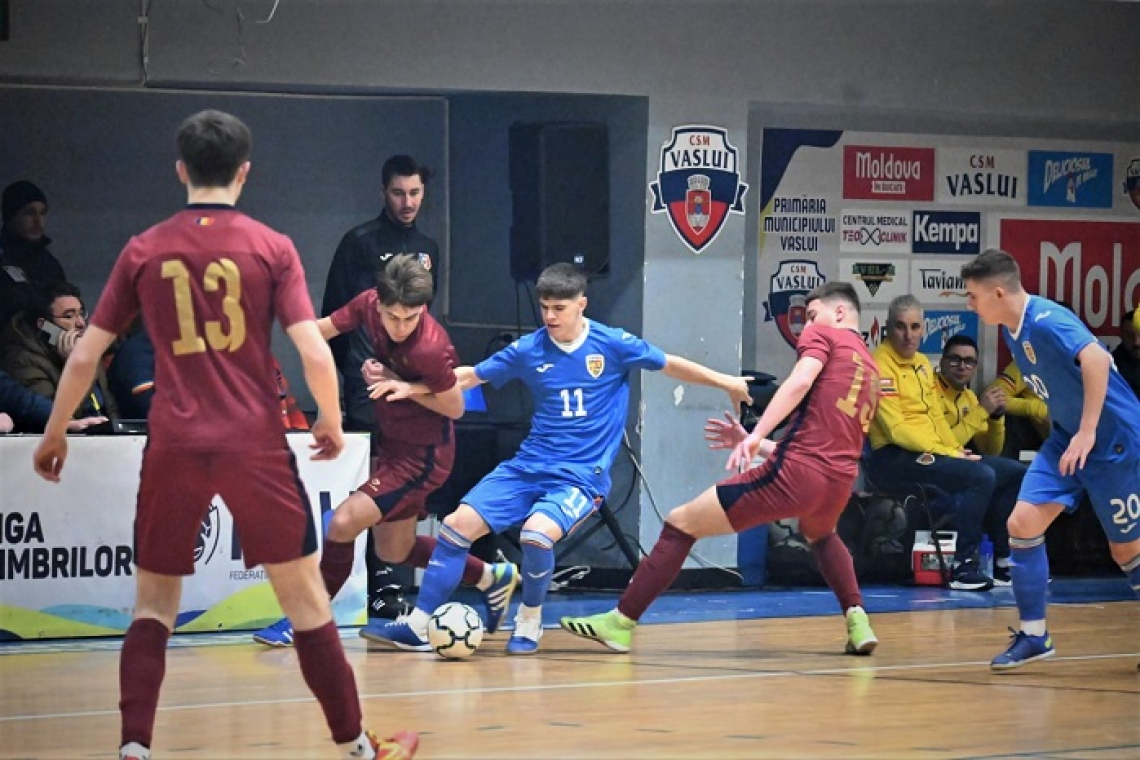 Dublă victorioasă cu Moldova pentru selecționata U19 de futsal a României