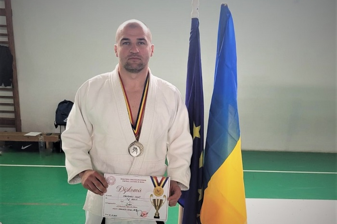 Ofițerul de poliție Ionuț-Sebastian Pânzaru, vicecampion național la judo