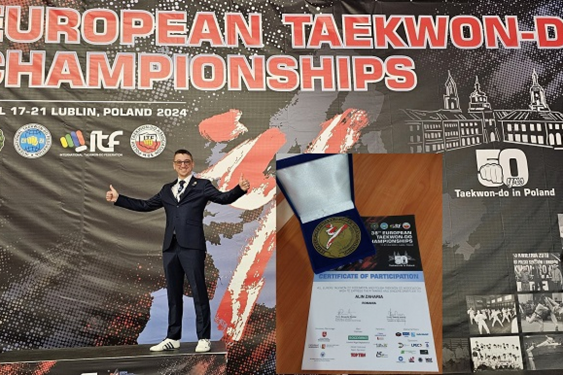 Un ofițer jandarm, printre arbitrii evidențiați la Campionatul European de Teakwon-do ITF din Polonia