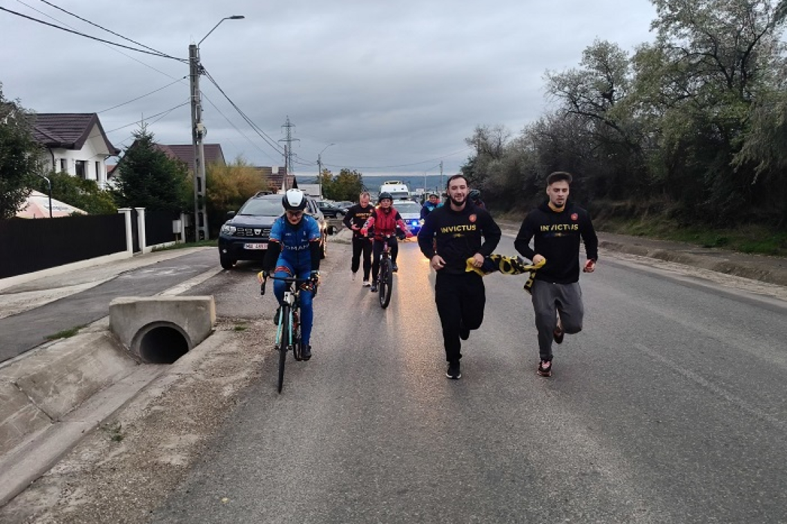Jandarmii vasluieni, alături de voluntarii Invictus România în „Ștafeta Veteranilor 2025”