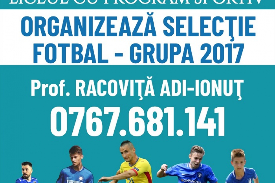 LPS Vaslui caută viitori fotbaliști, născuți 2017!