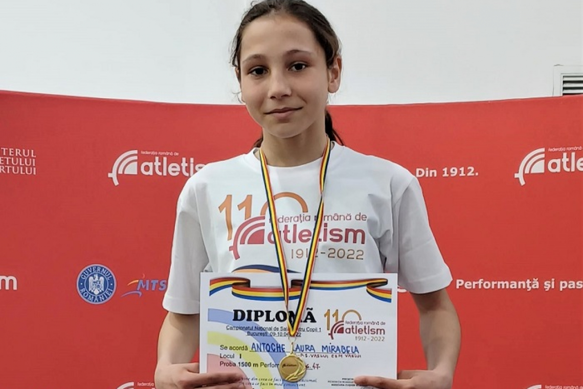 Campioană națională la copile 1 în proba de 1500 m