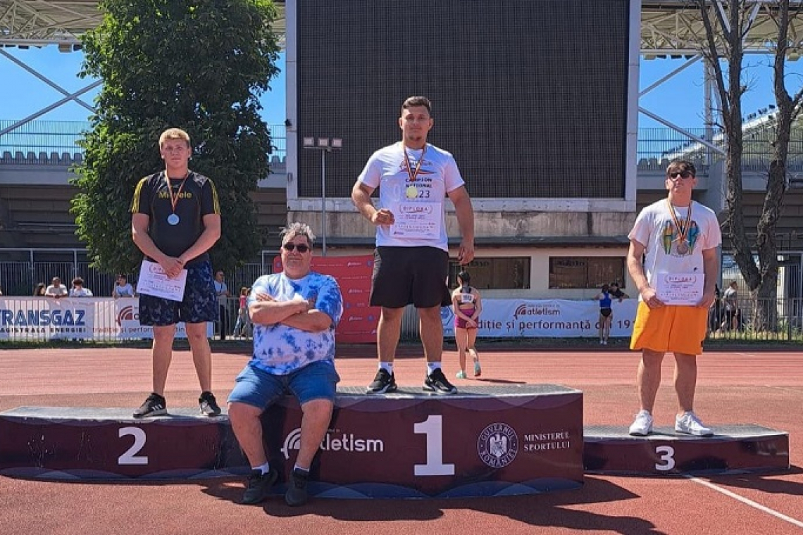 Podium vasluian la aruncarea ciocanului