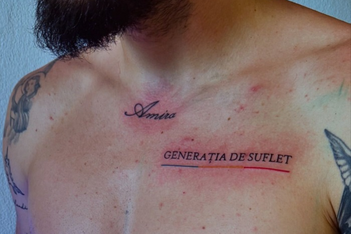 Încă un tatuaj pe corpul lui Vasile Mogoș: „Generația de suflet!”