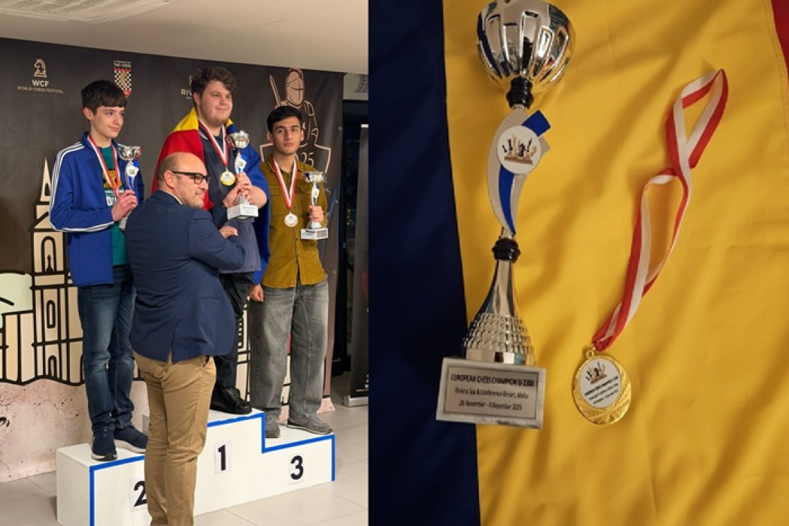 Vasluiul are un campion european la șah! Ștefan Emilian Prisacaru, triumf la Malta după un turneu fără înfrângere
