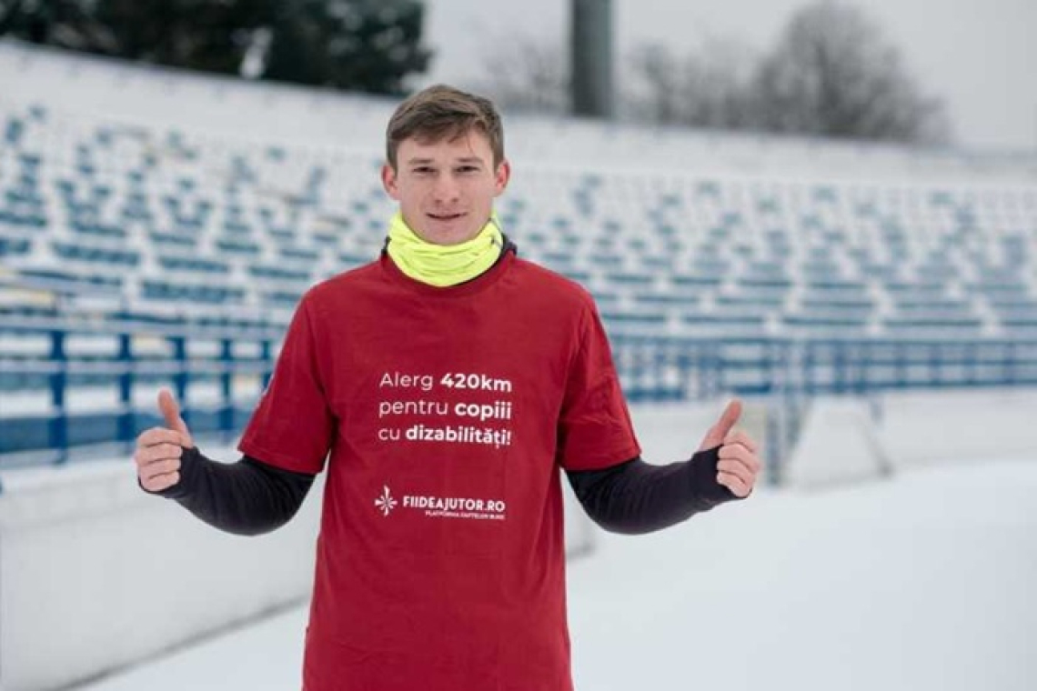 Ultramaraton caritabil pe Traseul Unirii. Adrian Șovea aleargă 420 de kilometri pentru copiii cu dizabilități