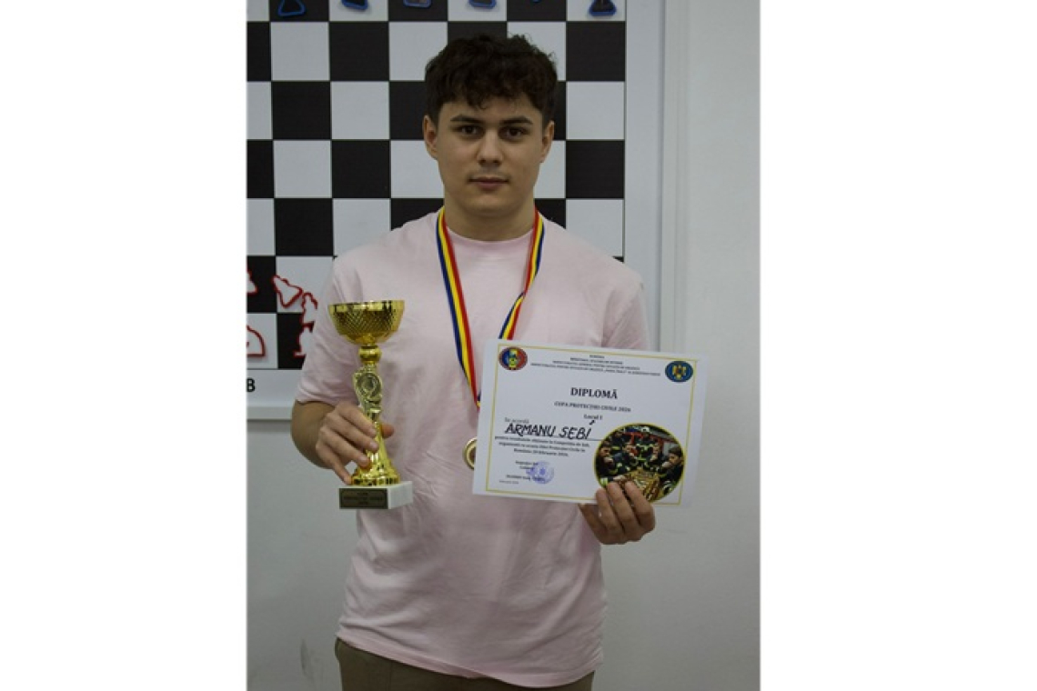 Sebastian Armanu, de la CSM Vaslui, a câștigat Cupa Protecției Civile la șah
