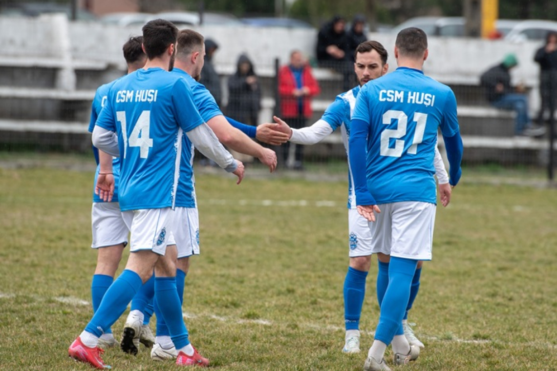 Scor record în Liga 4: CSM Hușana Huși a făcut spectacol în debutul play-off-ului