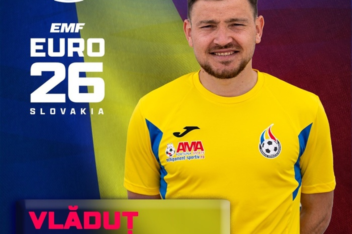 Un vasluian vrea să cucerească Europa! Vlăduț Mocanu intră azi cu România în lupta pentru titlul european la minifotbal