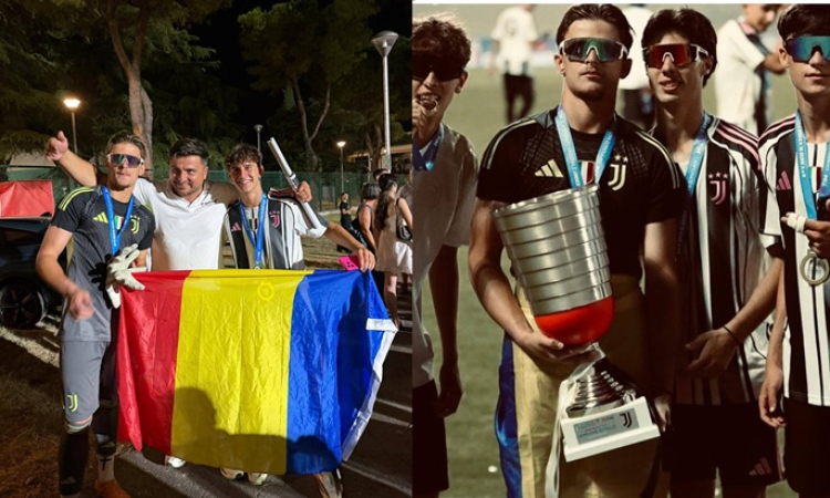 Portarul din Bârlad care cucerește Italia! Gabriel Broștic, campion cu Juventus Torino la doar 16 ani