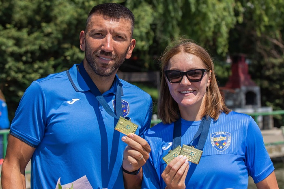 Trei medalii de aur într-o singură familie! Vasluianca Adriana Adam și soțul său, Constantin Adam, au făcut spectacol la Europenele de canotaj