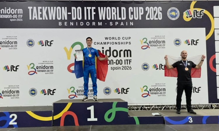 Andrei Chiriac, aur și record la Cupa Mondială de Taekwon-do ITF! Vasluianul a făcut istorie la Benidorm