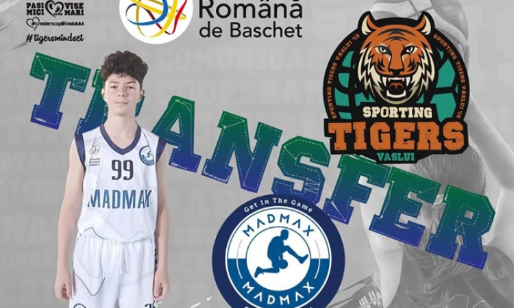Sporting Tigers Vaslui își trimite talentele la adversari. Artene Andu a ajuns la Madmax Iași