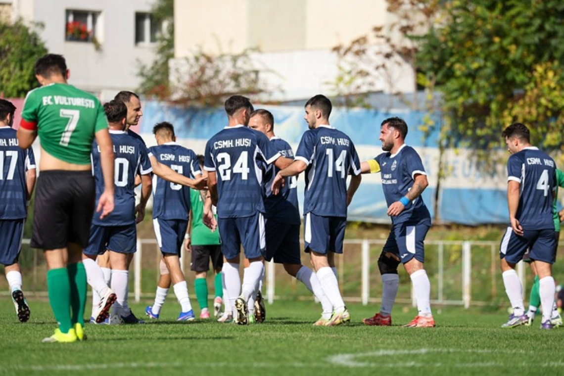 CSM Hușana Huși, de neoprit în Liga 4! Șapte victorii din șapte și 50 de goluri marcate!